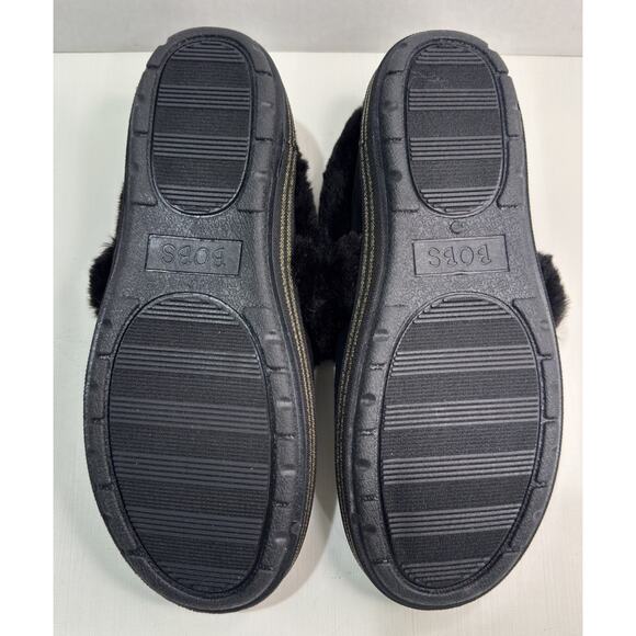 BOBS by Skechers Too Cozy Meow Cat Slippers Black Faux Fur Leopard Women's 7.5 - Picture 6 of 7